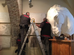 i lavori di spostamento dell'opera