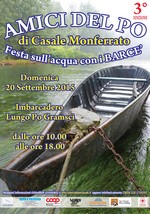 Locandina festa sull'acqua con i Barcè