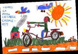 immagine disegno pista ciclabile